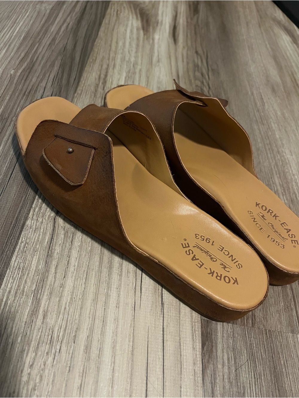 Kork-Ease Women’s Mesa Brown Leather Slip-on Sandal boho high quality